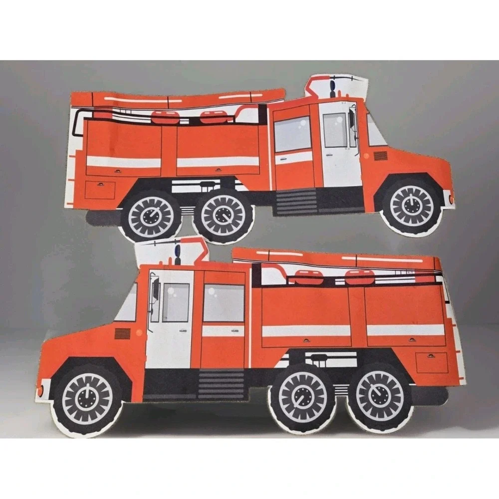 Fire Truck Wagon Costume Decorating Kit Clip On Panels Halloween Parade Kids